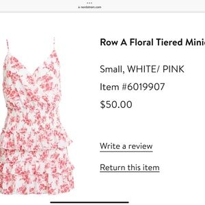 Row A floral tiered minidress